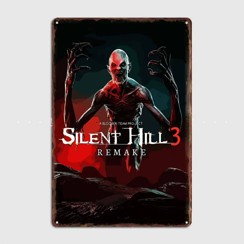 Silent Hill 3 Remake Artwork Retro Poster Metal Posters Sign Indoor Outdoor Room Decoration Home Bar Decor Wall Decor