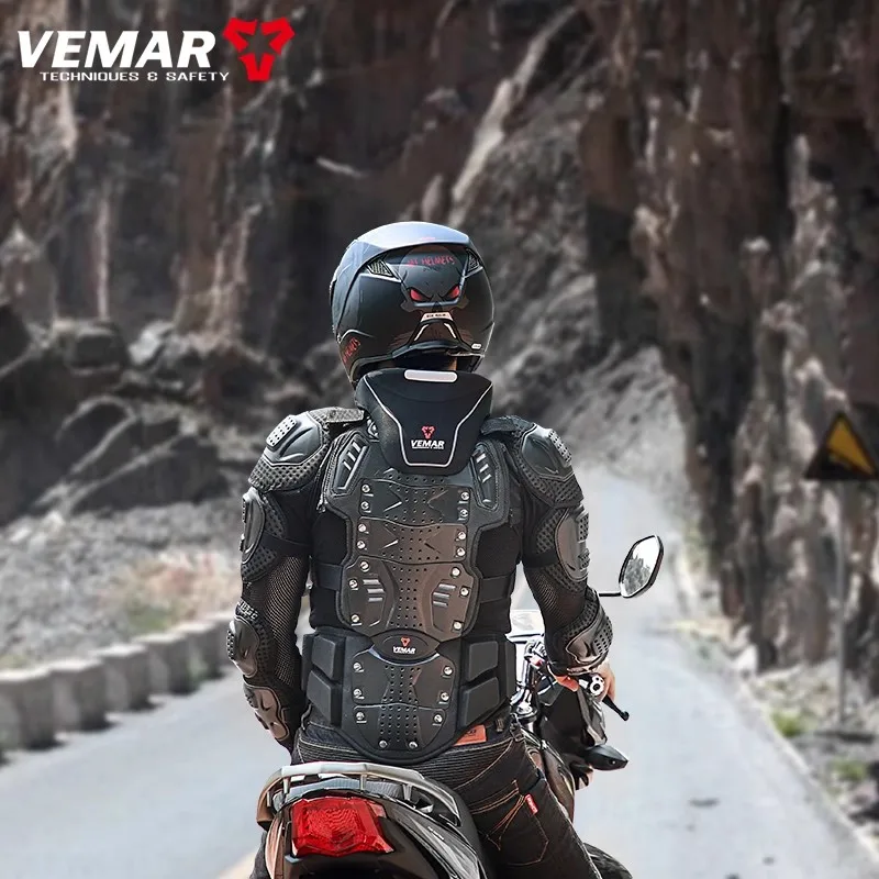 Men's Motorcycle Jacket Accessories Full Body Armor Inner Protector CE Certified Impact Neck Guard Pro Riding Gear Moto Items