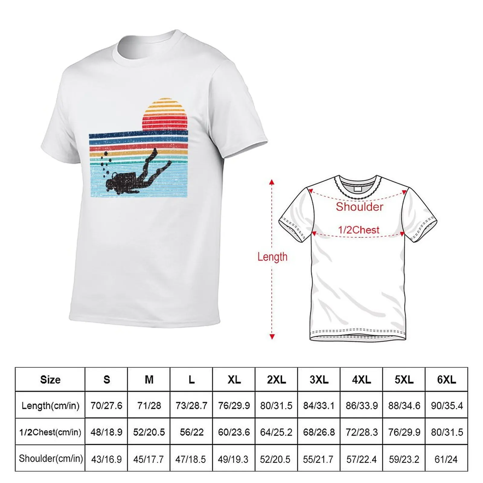 Vintage Retro Scuba Diving Gifts For Scuba Diver T-Shirt Louboutins tops mens t shirts casual stylish