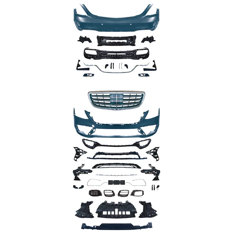 W222 S65  Body Kit Front Bumper Rear Bumper S222 Accessories for  S Class W222 Body Kit 2018 2019