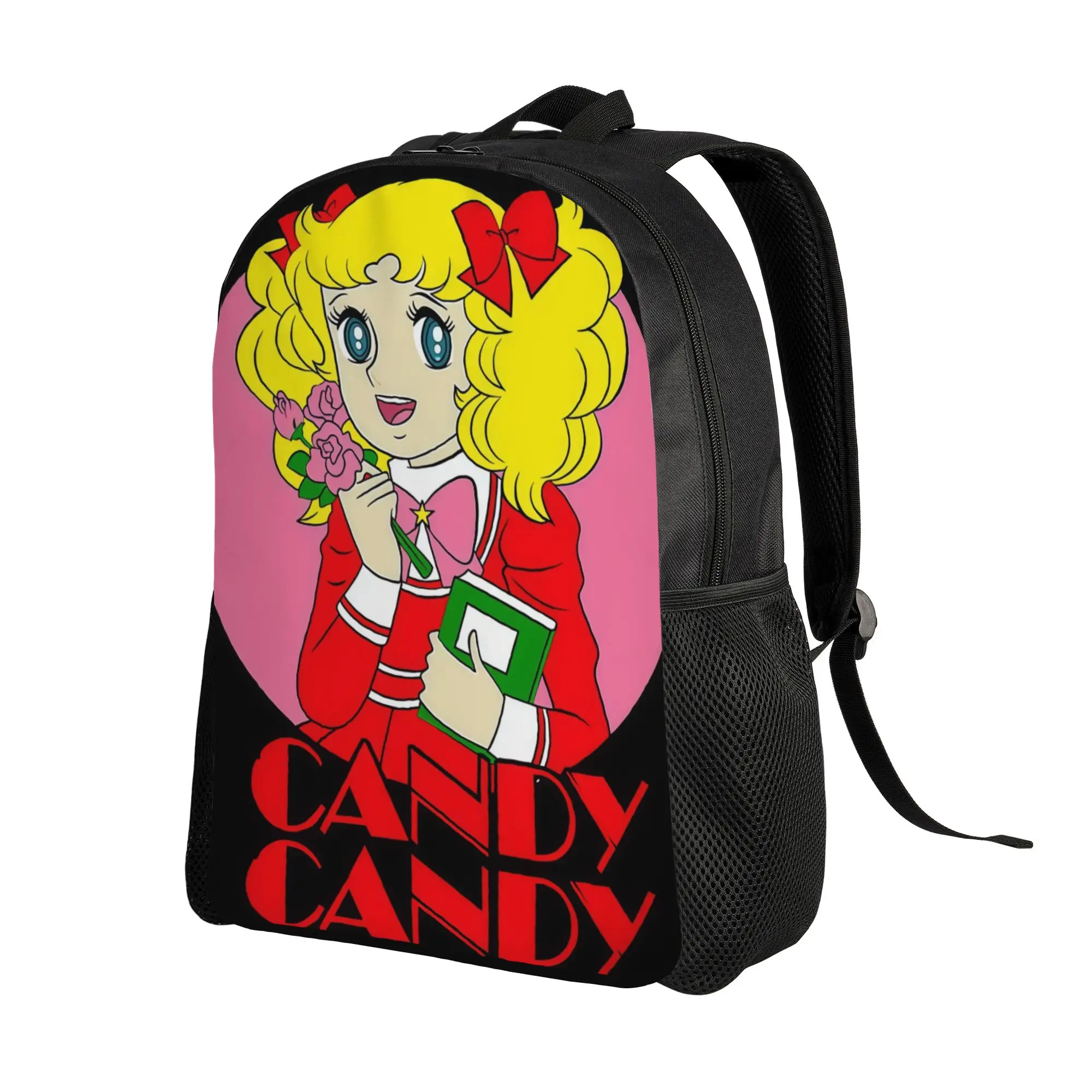 Fujiyaa Candy Anime Retro Red Backpack Men Sporty Fashionable mochila Large Capacity Laptop Bag Back To School Season