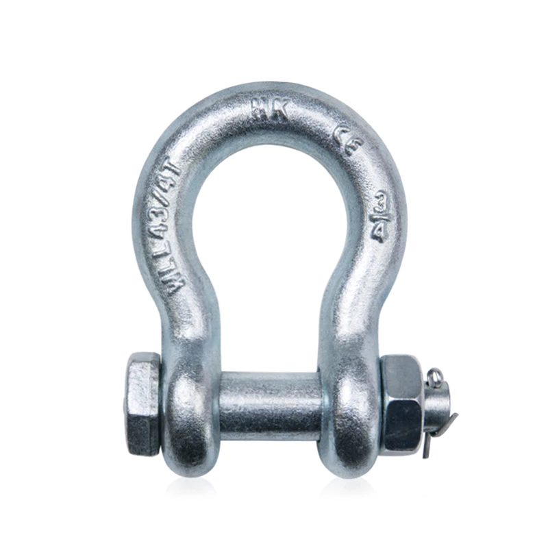 Bow Shaped Shackle Lifting Clip Snap Ring, acessório de elevação galvanizado, porca externa