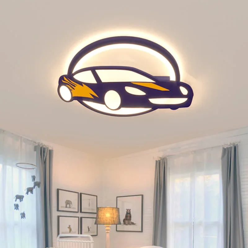 Children\'s Room Ceiling Lights Boys & Girls Bedroom Lamps LED Eye Protection Car Lights Creative Cartoon Personality Sports Car