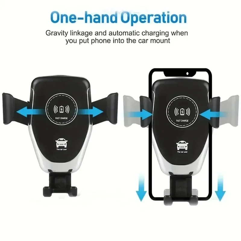 차량용 무선 충전기 휴대폰 거치대 중력 유도 고속 무선 충전 스탠드, 자동차 공기 배출구, 아이폰 삼성 샤오미