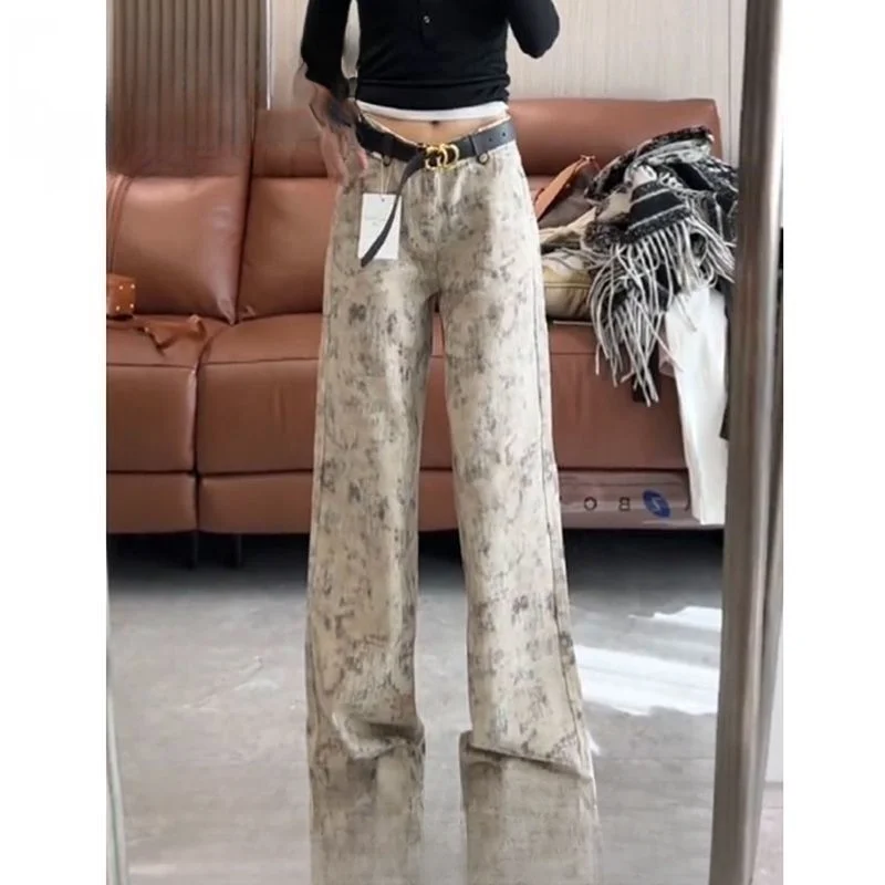 بنطال ذو قصة أرجل واسعة امرأة عادية المرأة الربيع الشيفون شق فلوي الترفيه محب الإناث خفيفة الوزن متجددة الهواء تنفس كول OL السلس