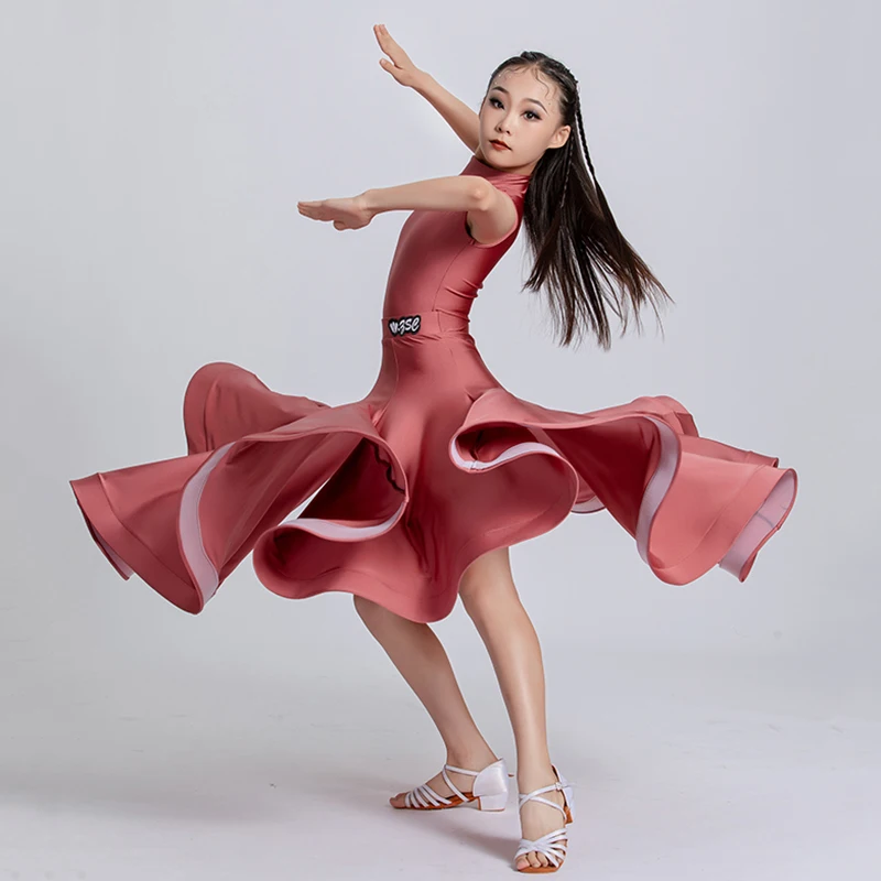 

Modern Dance Dress New Long Sleeve Performance Waltz Dance Bodysuit and Long Skirt Competition National Standard Dance Big Skirt