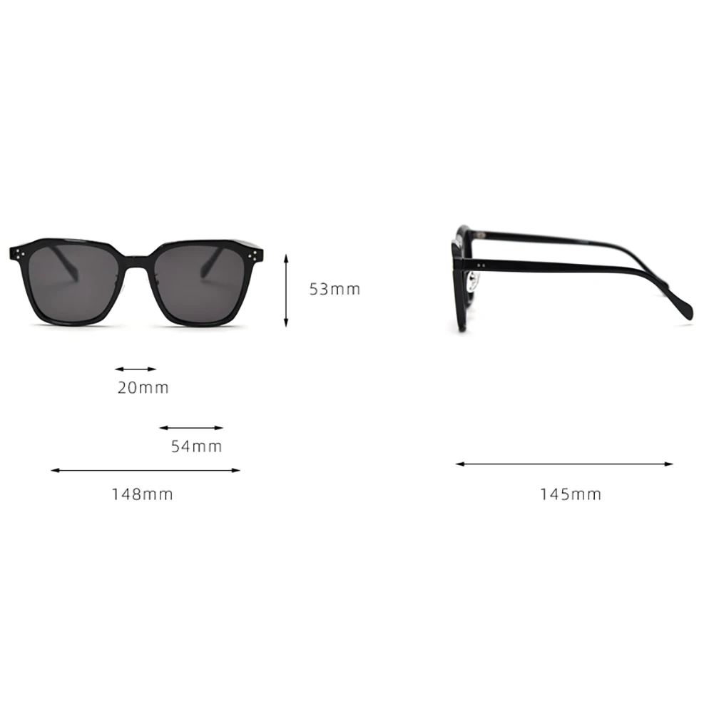 Peekaboo koreański styl kwadratowe okulary przeciwsłoneczne dla mężczyzn retro unisex TR90 spolaryzowane okulary przeciwsłoneczne dla kobiet brązowe zielone kobiece