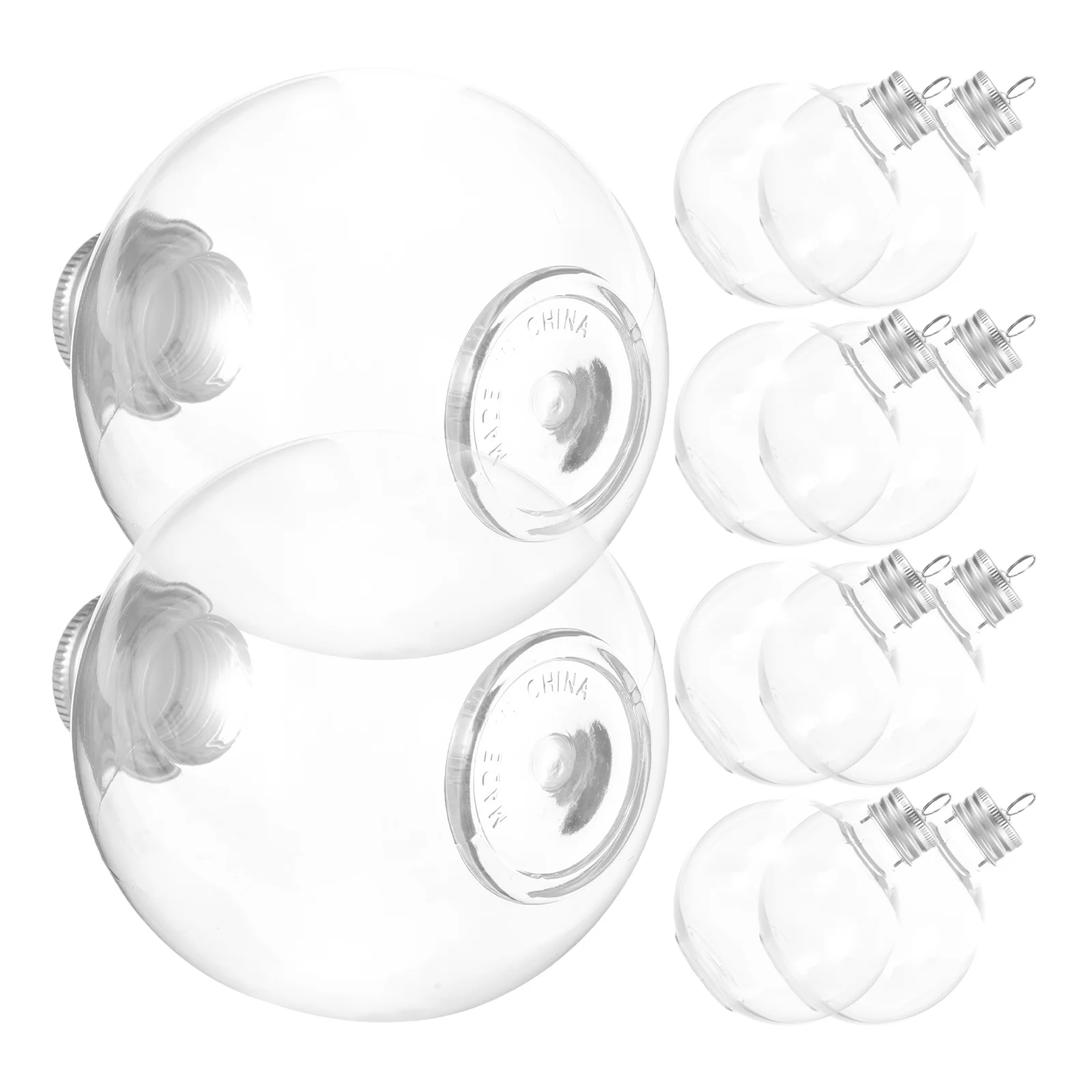 10 Pcs Christmas Spherical Bottle Transparent Empty Bulb Shaped Beverage Packing Airtight Juice Bottles Portable Anti Leak