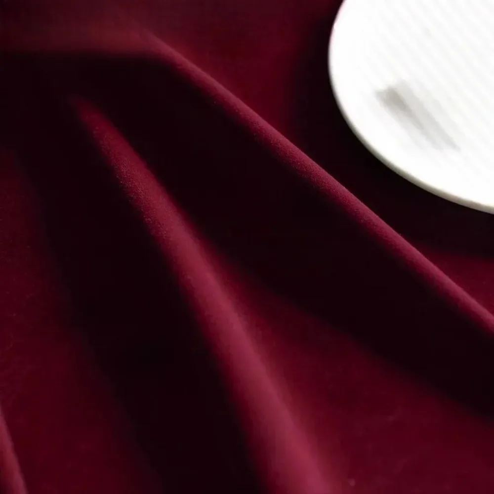 

Европейские темно-красные бархатные шторы для гостиной, столовой, спальни, роскошные однотонные украшения на заказ