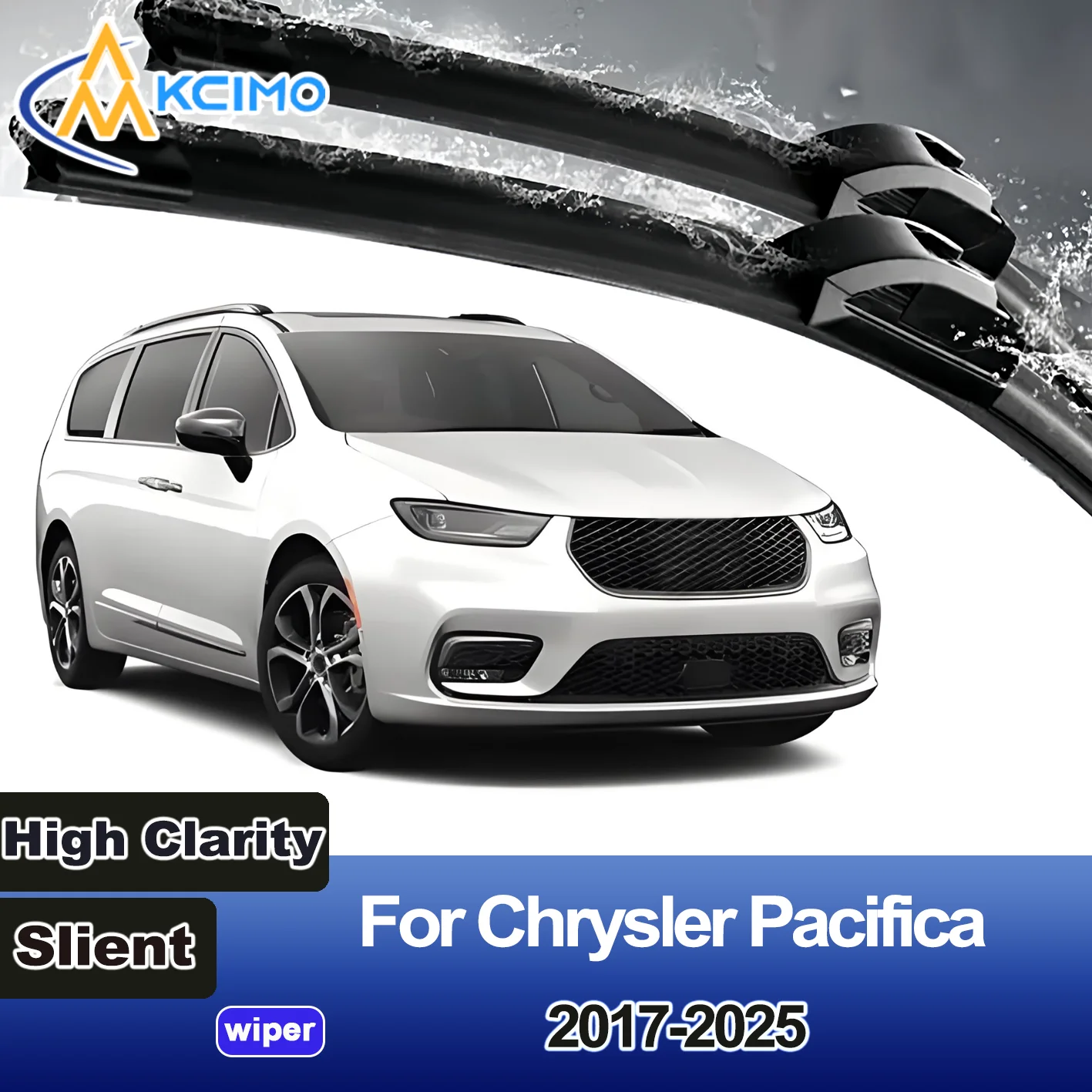 

2PCS New Wiper Blades for Chrysler Pacifica RU 2017-2025 Chrysler Voyager (US, 2020-present; fleet only in 2022-2024)[1][2][3]