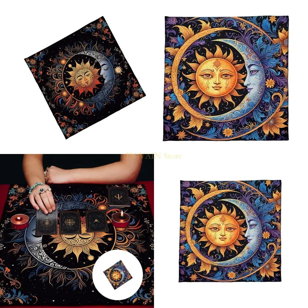 

M5TC Sun Moon Astrology Tarots Tarots Tablecloth Altar