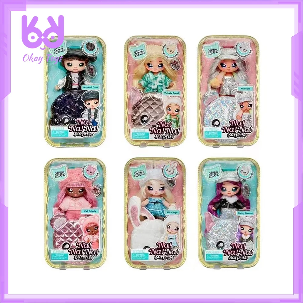 Na Na Na Surprise Kawaii Girl Figurine Clam Series Beautiful Ragdoll Girl Dress-Up Hair-Comb Doll Room Ornament Toys Gifts