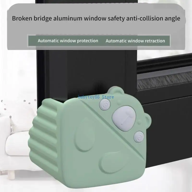 Y4UD واقي زوايا النافذة من السيليكون الناعم لحماية حواف الأطفال لرياض الأطفال