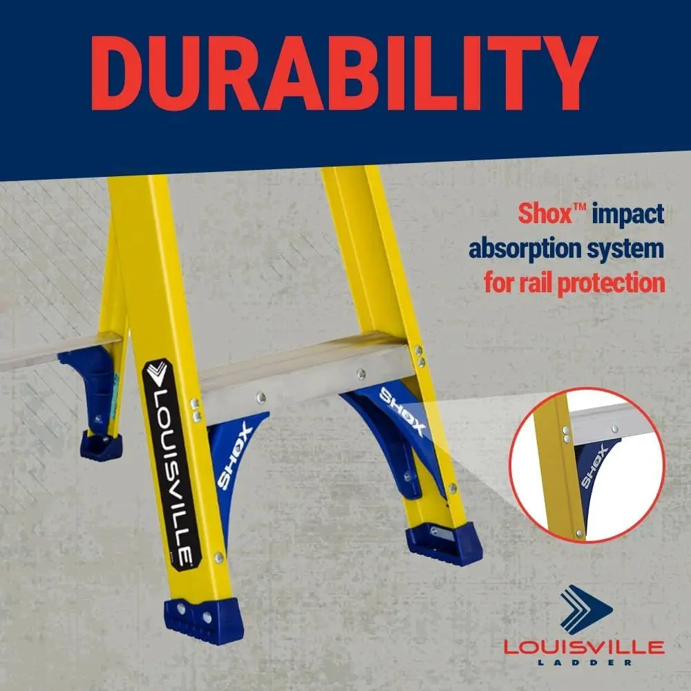 Fiberglass Step Ladder, 250 lbs Load Capacity, Type I, S2005