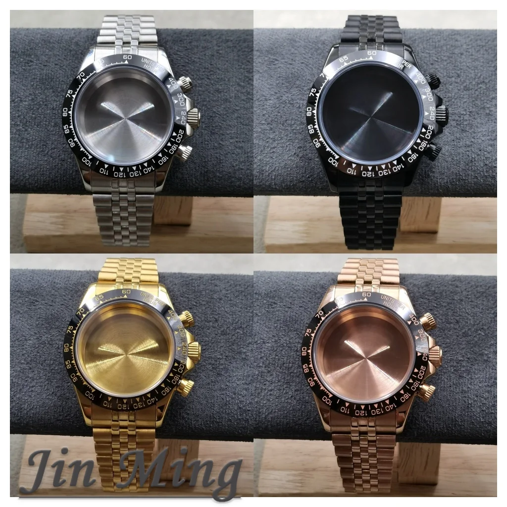 

Высокое качество 40 мм подходит для VK63 VK63A механизм с сапфировым стеклом аксессуары для часов из нержавеющей стали 904L водонепроницаемый ремешок для часов