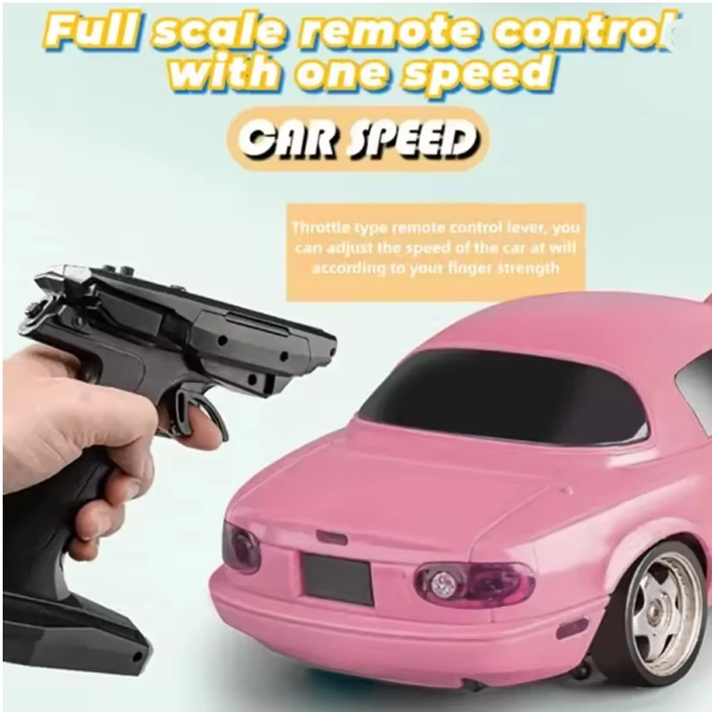 Ldrc Ld1804 Rc Drift Auto 1/18 Mx5 2.4g 2wd Esp Gyroscoop Led Verlichting Volledige Schaal Gecontroleerd Model Kinderen auto Speelgoed Geschenken