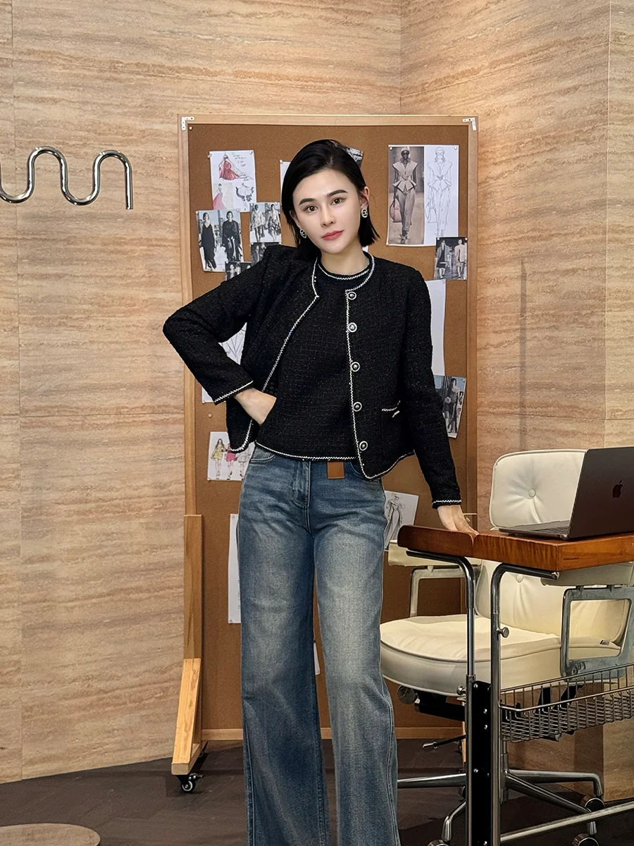 

Комплект из двух предметов Yuan Yiling Paris Midnight: женский, нежный, роскошный, в стиле «маленький аромат», весенне-летний, мягкий, элегантный, в стиле Ханьфу