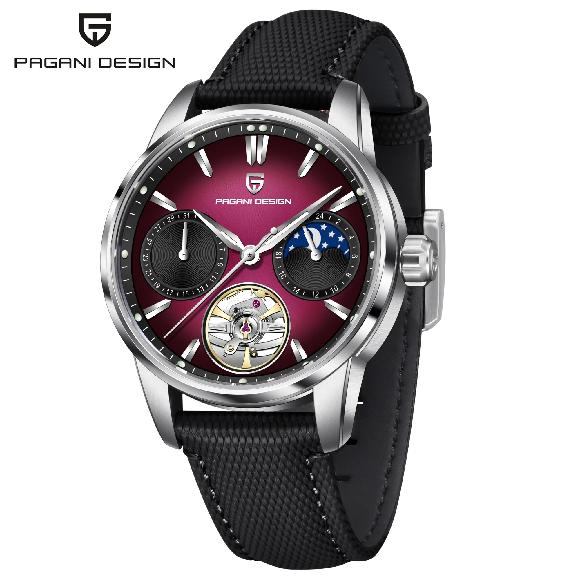 PAGANI DESIGN 2026 Heren Mechanisch Horloge E3255Y 41mm Saffierglas Roestvrij Staal Kalender Waterdicht Reloj Hombre - afbeelding 1