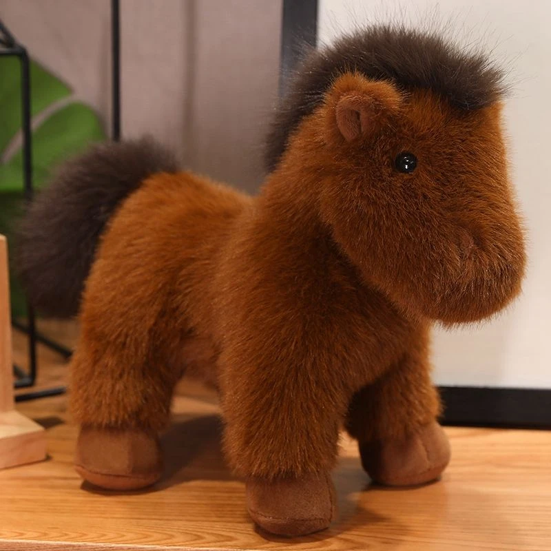 

30CM Short-haired Cute Plush Toy Super Soft Children's Figurine Little Horse Doll As A Birthday And Christmas Gift For Kids