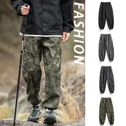 New New Men's Camouflage Waterproof Hiking Pants Breathability Windproof Camping Side Zipper Pants Outdoor Sport Cycling Trip Pa