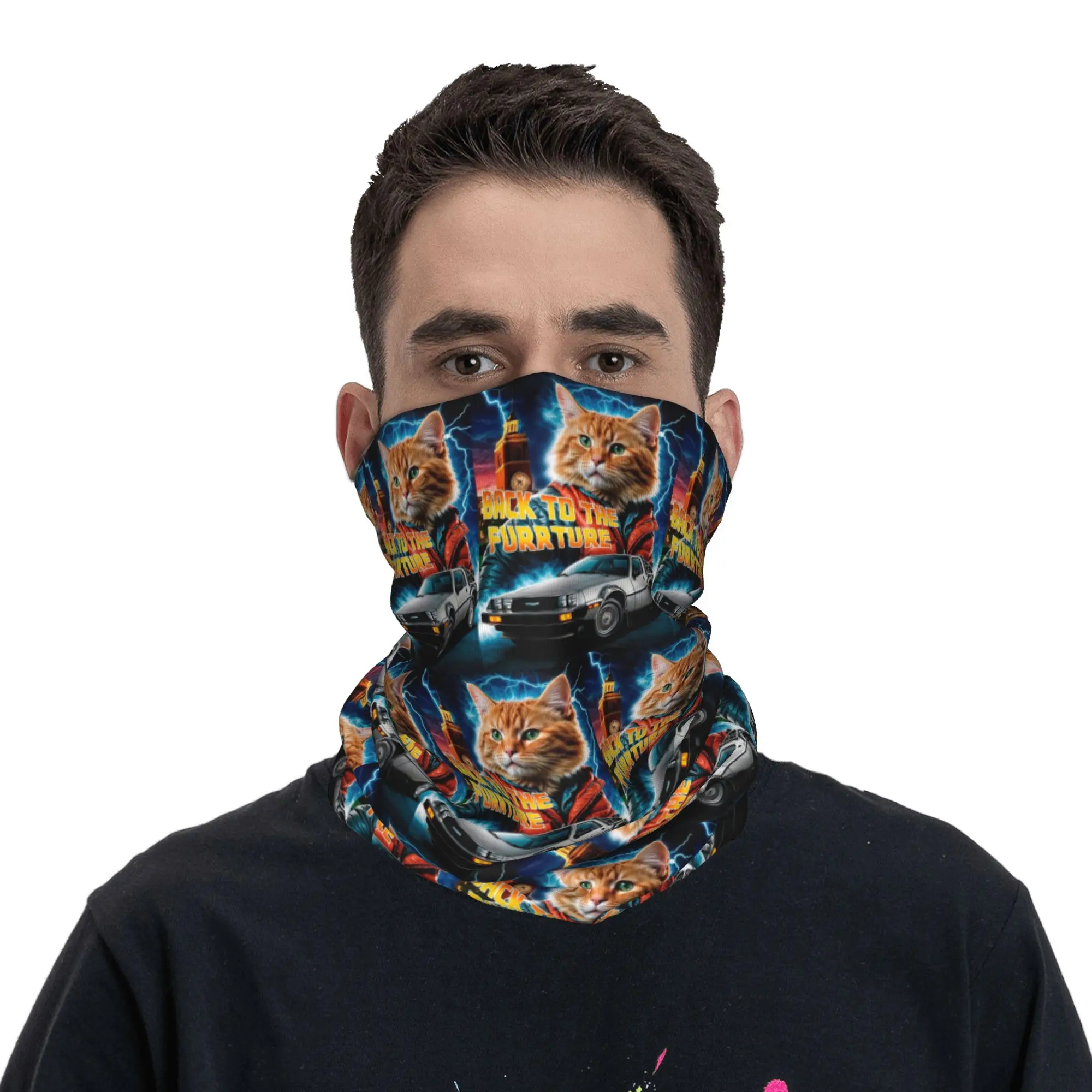 

Постер к фильму «Назад в будущее», бандана, маска с принтом, шарф, повязка на голову для бега, для мужчин, женщин, взрослых, зима