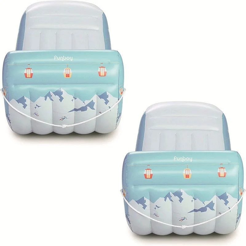 Slitta gonfiabile da snowboard, snowboard giocattolo da trascinamento da neve all'aperto, sci giocattolo da neve