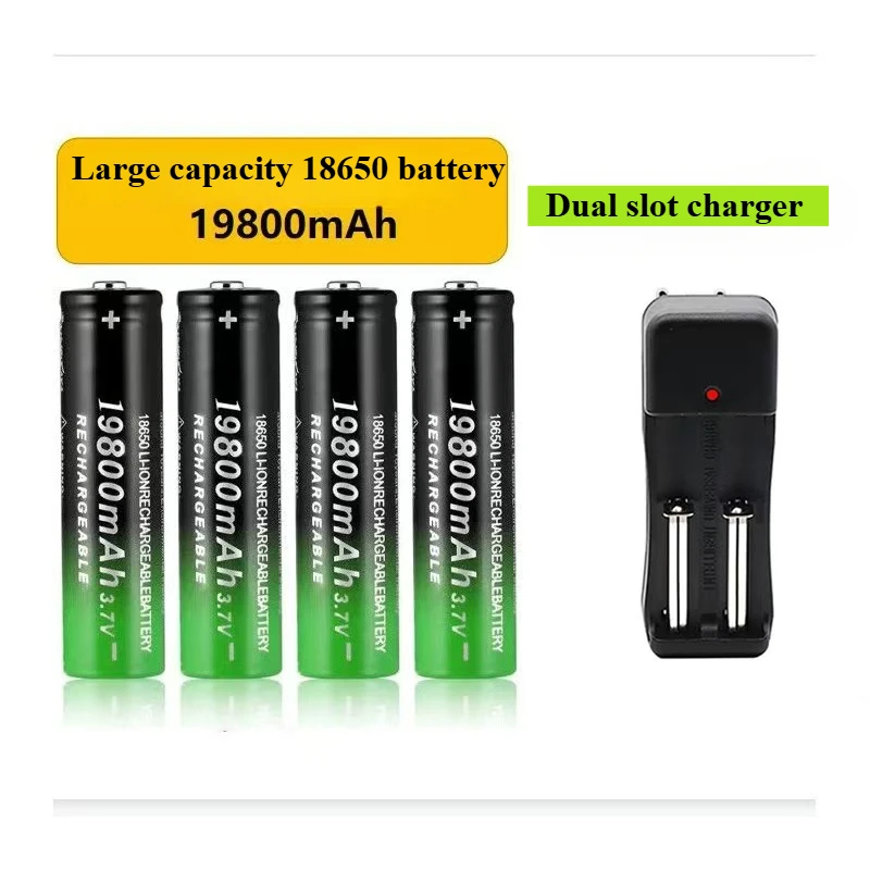 18650 lithium battery3.7V power type19800mAh suitable for flashlights walkie talkies solar lights chainsaws rechargeable battery