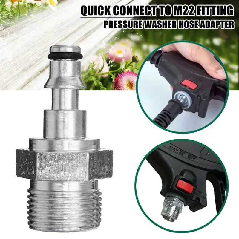 Quick Release Pressure Washer Tool Hose Fitting To M-14/M22 Adapter For Lavor Garden Cleaning Tools Replacement Accessories
