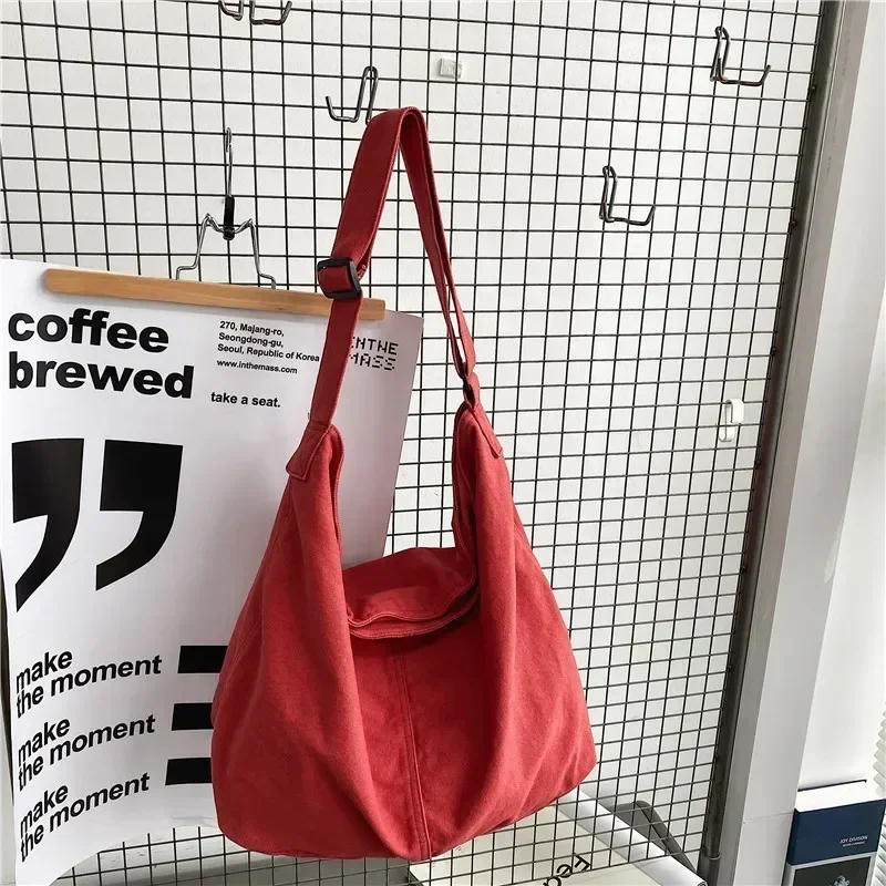 SN9-V Women\'s Shoulder Bag Large Canvas Crossbody Bags for Women 2023 Cotton Cloth Fashion Korean Female