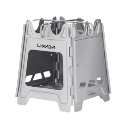 Outdoor Mini Fire Pits Foldable Stainless Steel Bonfire Stove Hinge Wood Burning Stove for Camping Hiking
