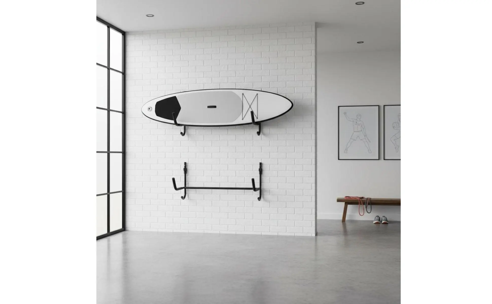Rotating Kayak Rack Detachable Paddle Boat Wall Hanger Kayak Wall Mount Sturdy Paddle Boat Hanger Scratch Resistant for Garage