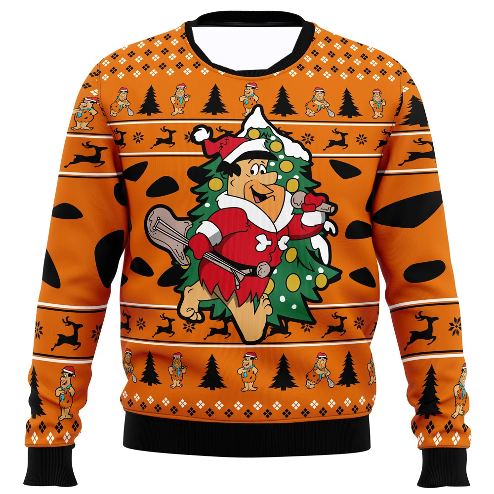 

The Flintstones Fred Santa Christmas Ugly Christmas Sweater 2025 New Fashion Women Men Festive Knit Pullover