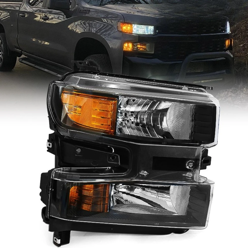 

Passenger w/o LED Halogen Headlight For 2019-2022 Chevy Silverado 1500 Headlamp