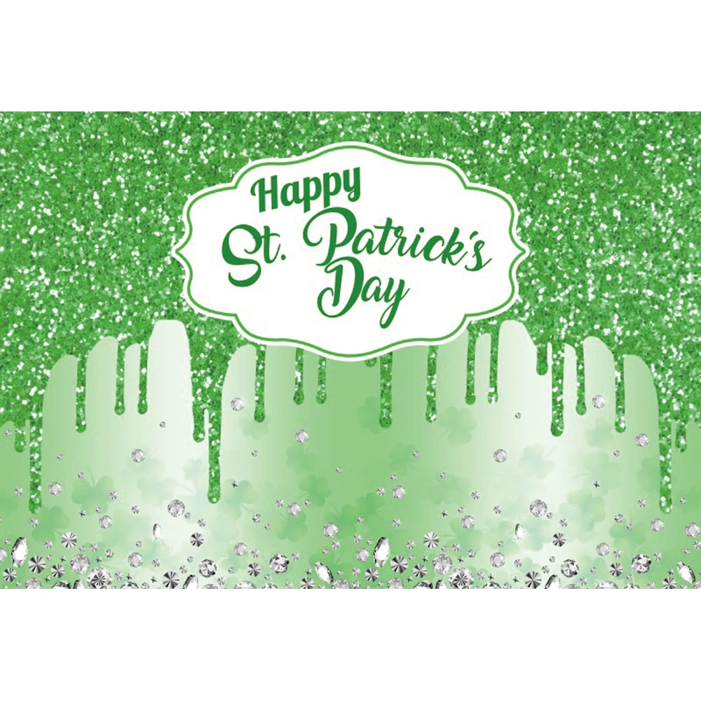 خلفية للتصوير الفوتوغرافي لعيد القديس باتريك ديكور حفلات محظوظ ربيعي أخضر شامروكس ليبريشان خلفية صورة للأطفال دعامة للتصوير الفوتوغرافي