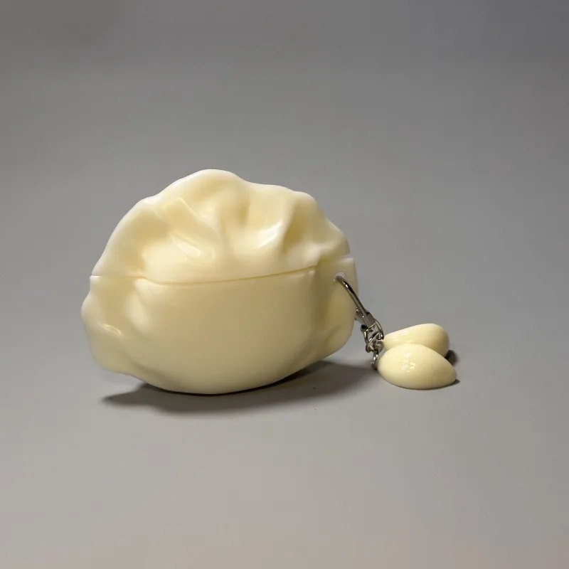 

For Apple Airpods 4 2024 3 Pro 2 Soft Silicone Headphones Cover Case 3D Chinese Fried dumplings Jiaozi Bluetooth Headset Cases