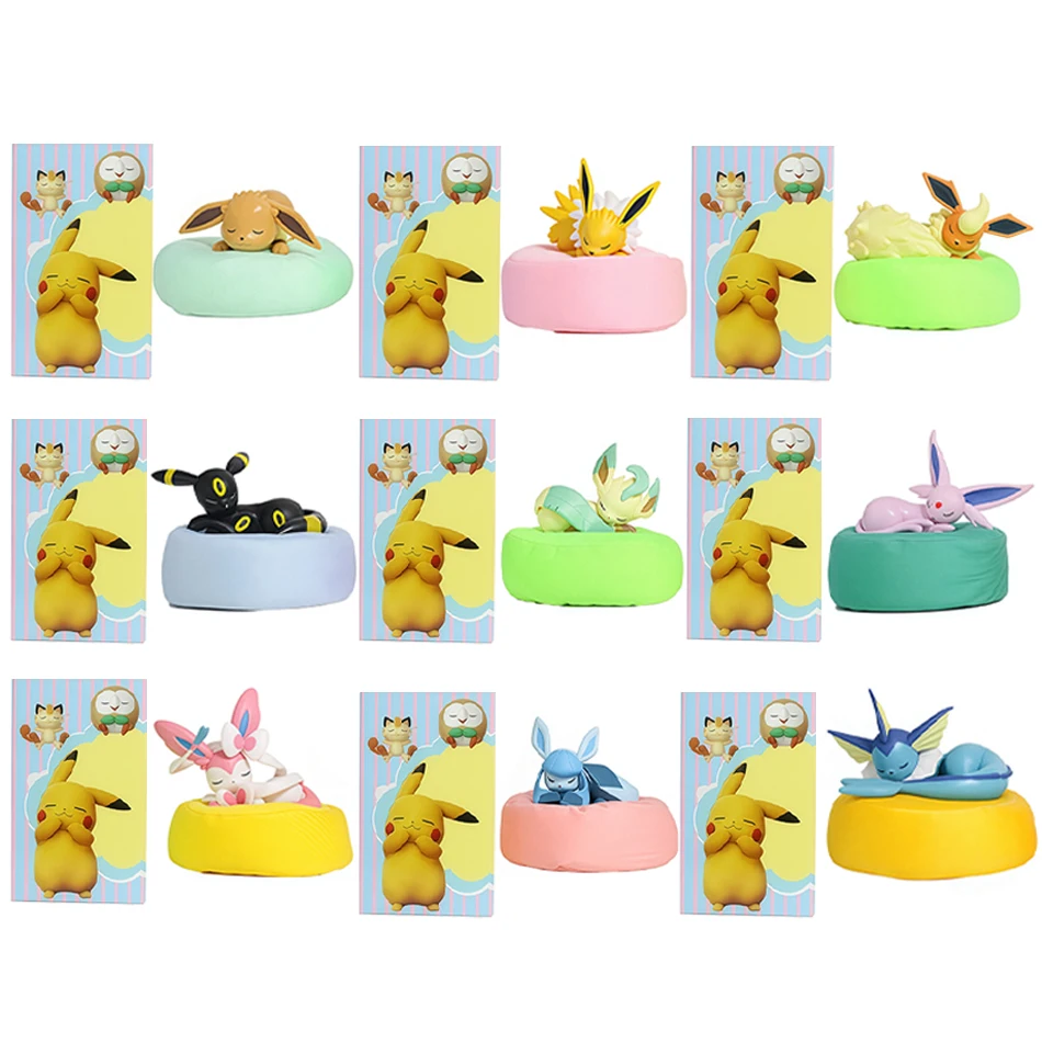 Spot Hot Anime Character Eevee Multi Form Series Blind Box Desktop Decoration Ornament Set Toy Scene Building Props Mystery Gift view 6