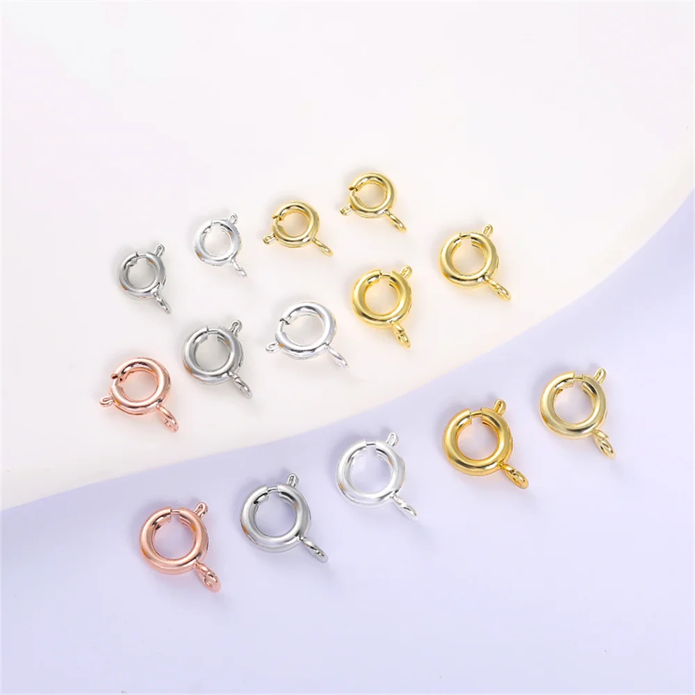 Metal O Ring Spring Clasps Openable Round Carabiner Chain Buckles Connector For DIY Jewelry Making Bracelet Necklace Handmade