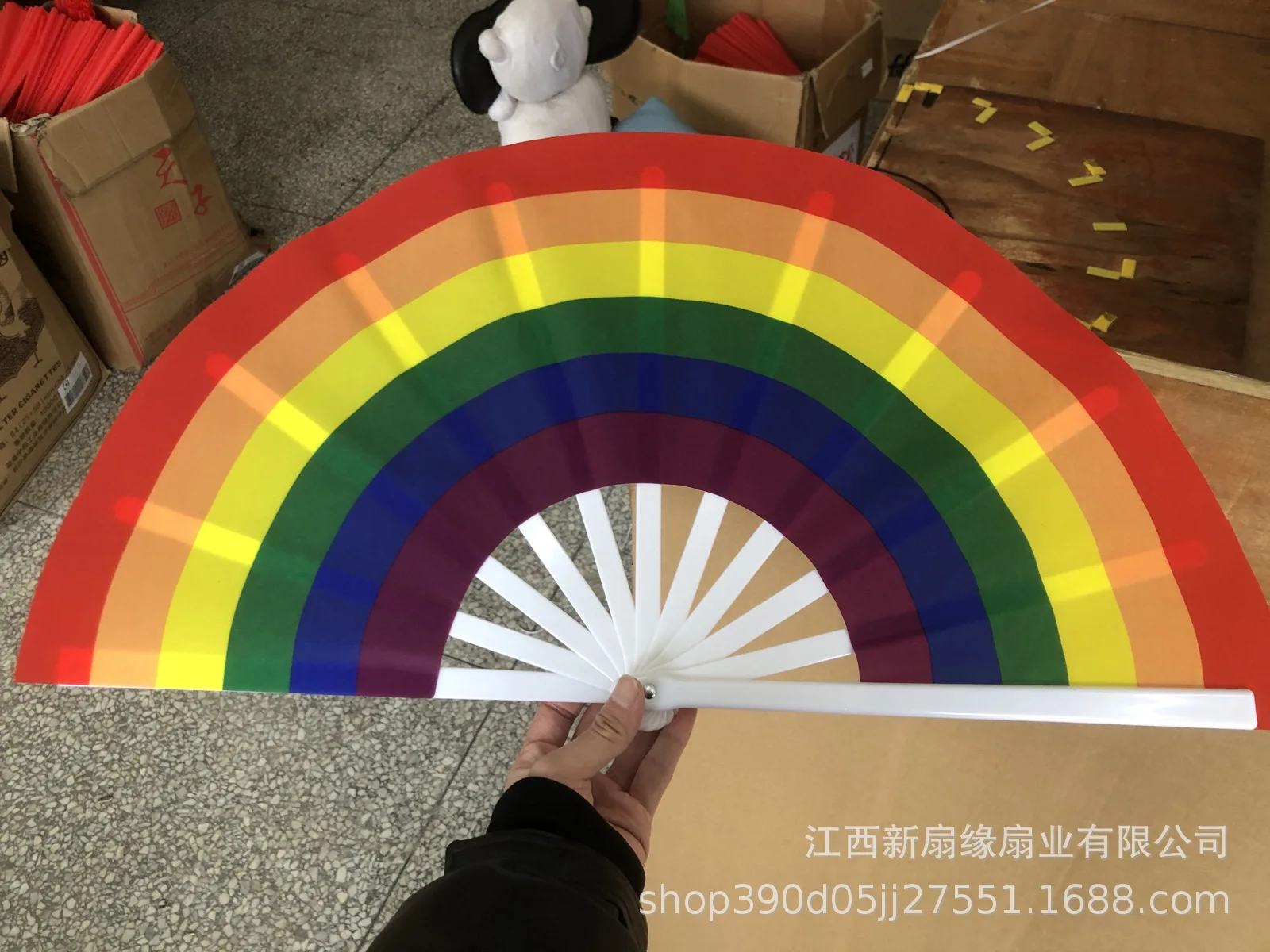 

Durable Rainbow Hand Fan Foldable for Dancing Festivals Weddings and Various Occasions Stylish Design Wedding Foldable Hand Fans