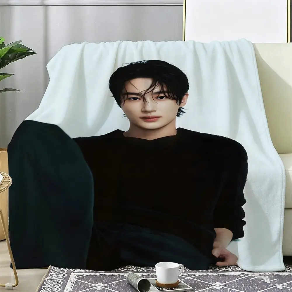 Celebrity B-Byun Woo Seok Throw Soft Warm Flannel Fleece Throw Blanket, Cozy Plush for Sofa Bed & All Seasons
