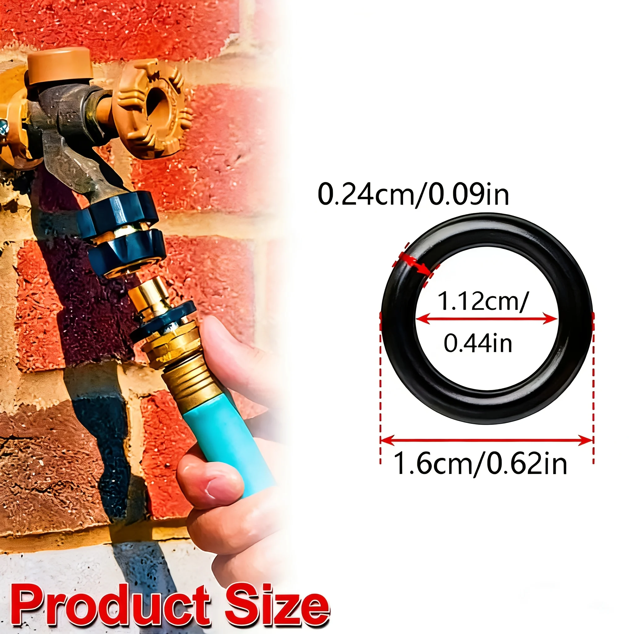 40 Synthetic Material Leak-Proof Garden Hose Faucet Car Wash Gun Water Pump Universal Replacement Washer