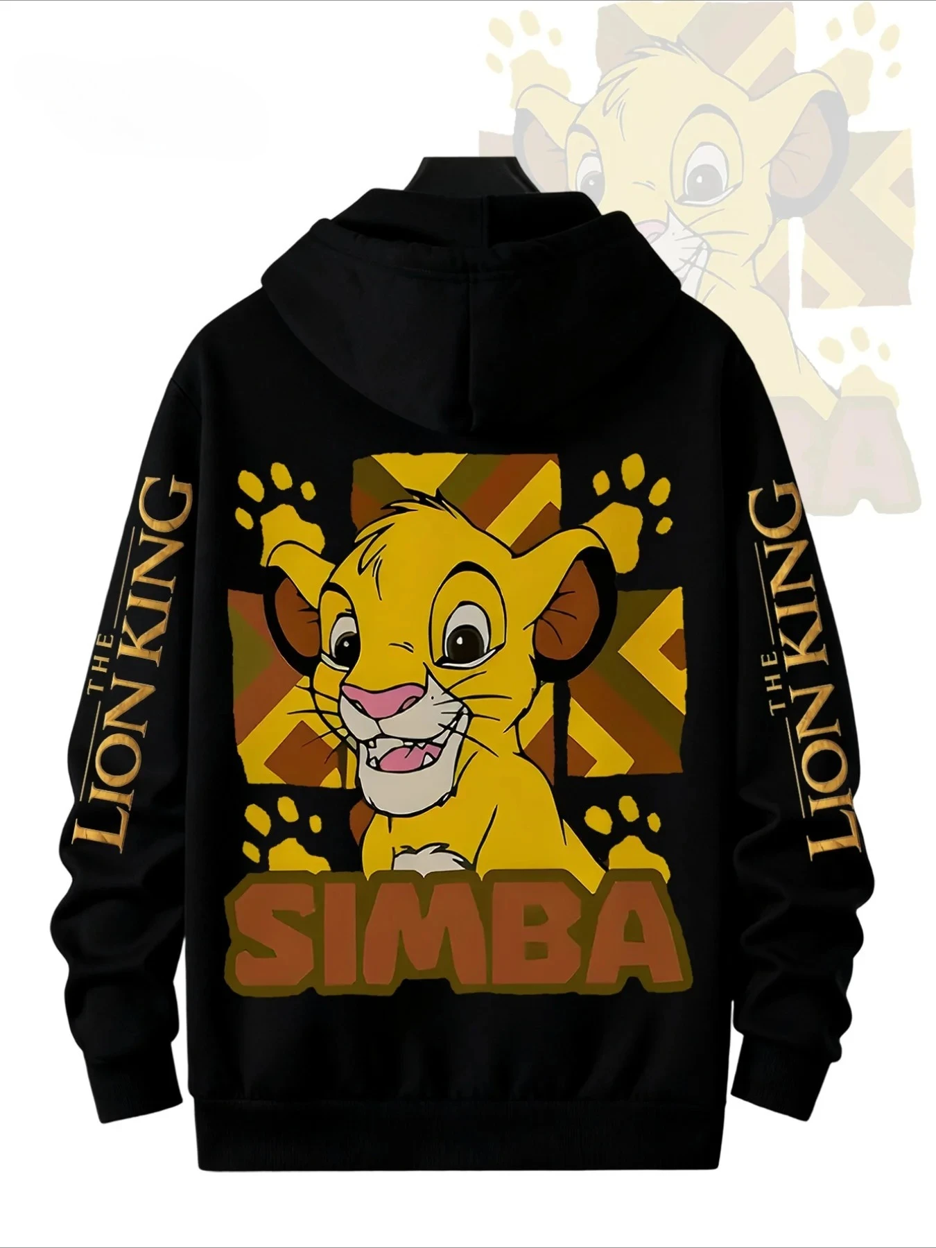 

Мужская и женская толстовка унисекс Disney Simba Lion King 2026 года, осенне-зимняя, флисовая, модная, в уличном стиле, свободного кроя, оверсайз