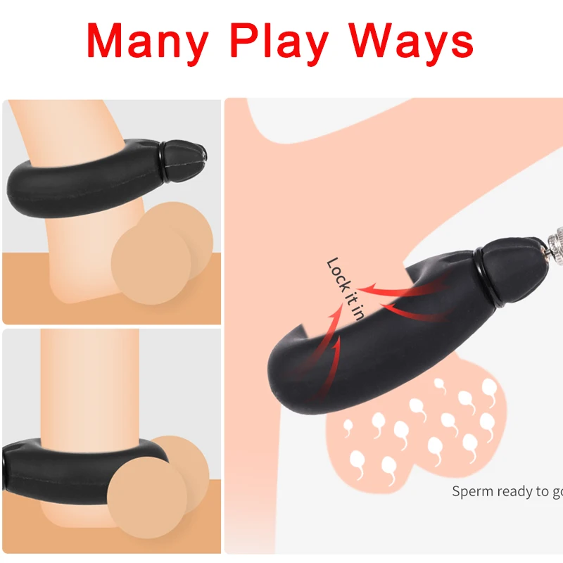 Penis Ring Sex Toys for Men Inflatable Cock Lock Bondage Enlarger Enhancer Male Masturbator Couple Longer Erections Penisring