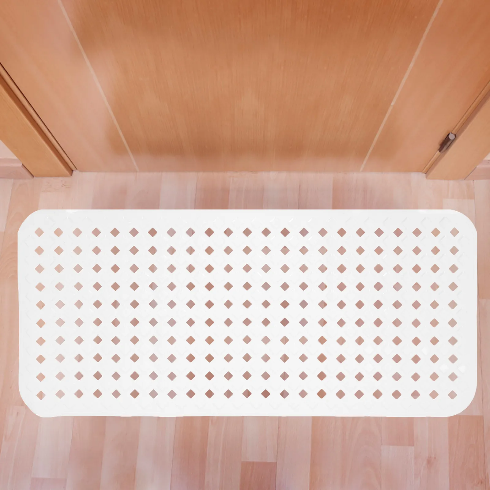 Non Slip Shower Mat PVC Bathtub Mat with Suction Cups Textured Grip Washable Bathroom Floor Safety