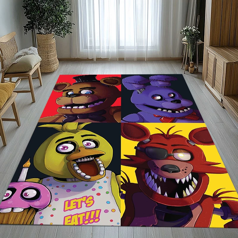 Horror Freddy F-FNAF Games Living Room Non-Slip Area Rug Soft Carpet for Bedroom Kids Playroom Sofa,Home Decor Doormat Gift
