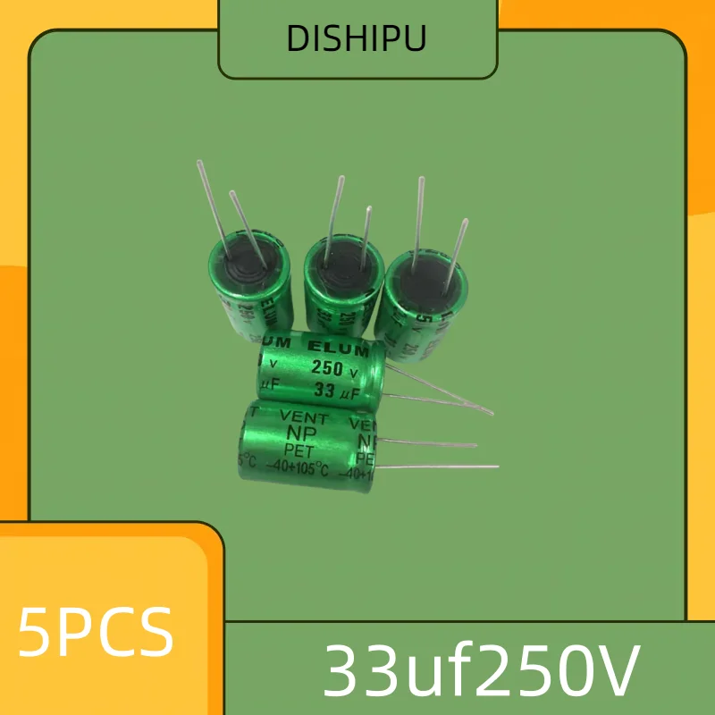 

5pcs 250V33UF audio non-polar electrolytic capacitors 16x26mm