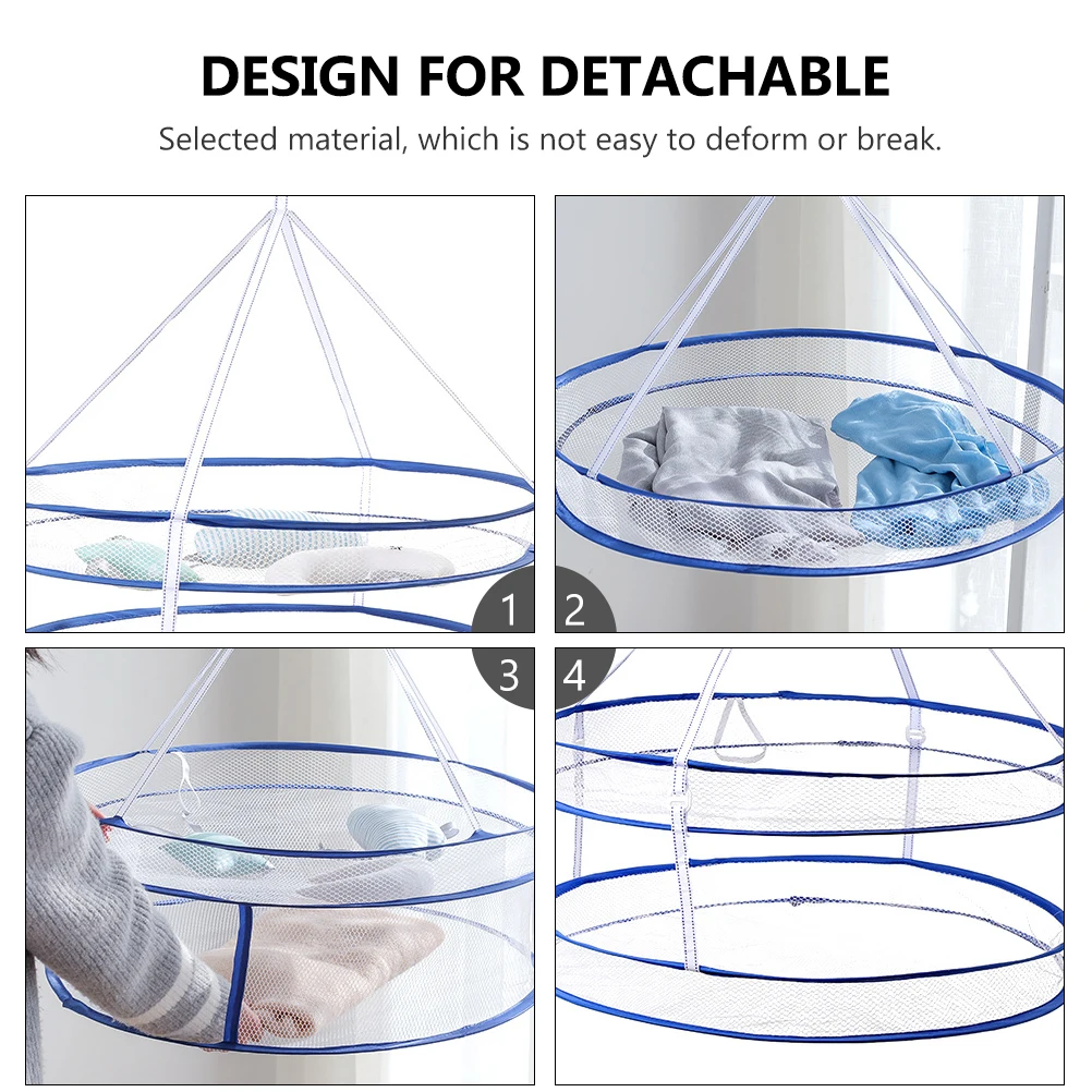 

Clothes Basket Drying Mesh Steel Wire Gauze Material Sweater Rack Dryer Sock Hanger Laundry Hanging Net Efficient Air