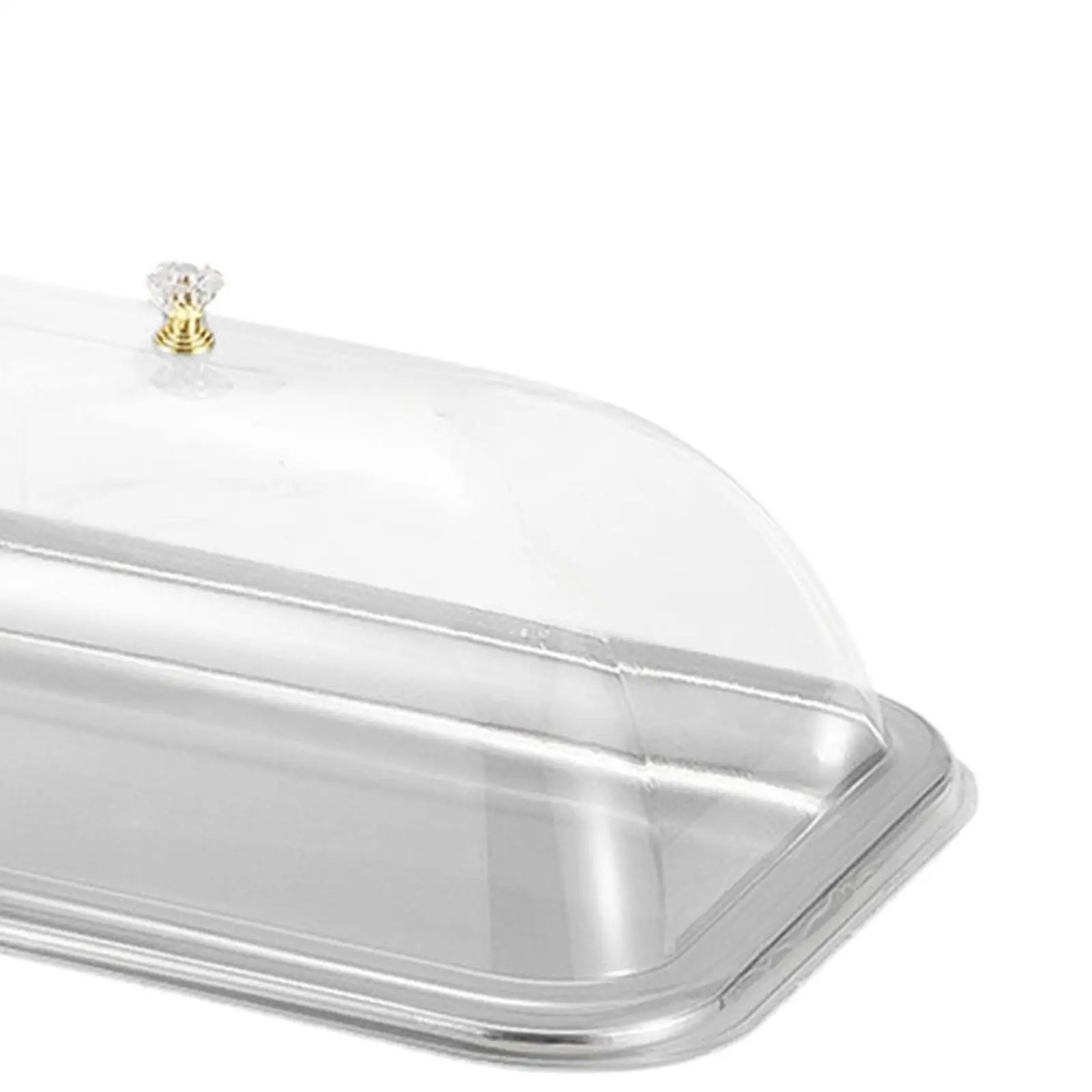 Cake Plate with Transparent Lid Stainless Steel Food Tray for Parties Banquets Appetizers and Buffet Catering Display
