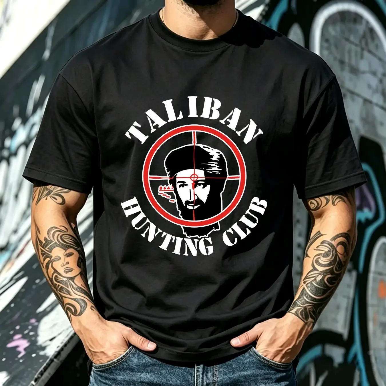 washed T Shirt Hunting Club Afghanistan Bundeswehr Foreign Use KSK Osama 26011 long or short sleeves vintage Washed Stylish