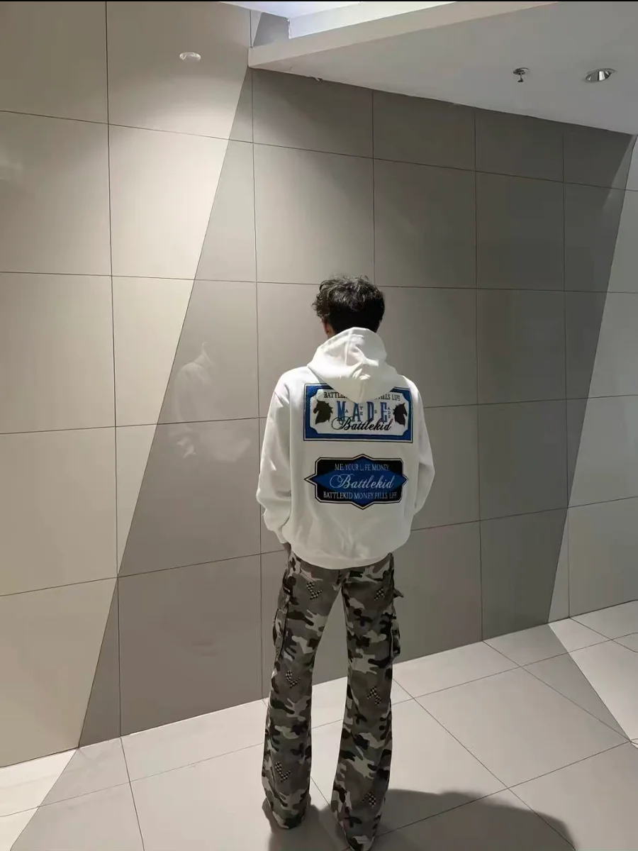 

Ретро-толстовка с вышивкой и принтом, повседневная, унисекс, плотная, из хлопка и полиэстера