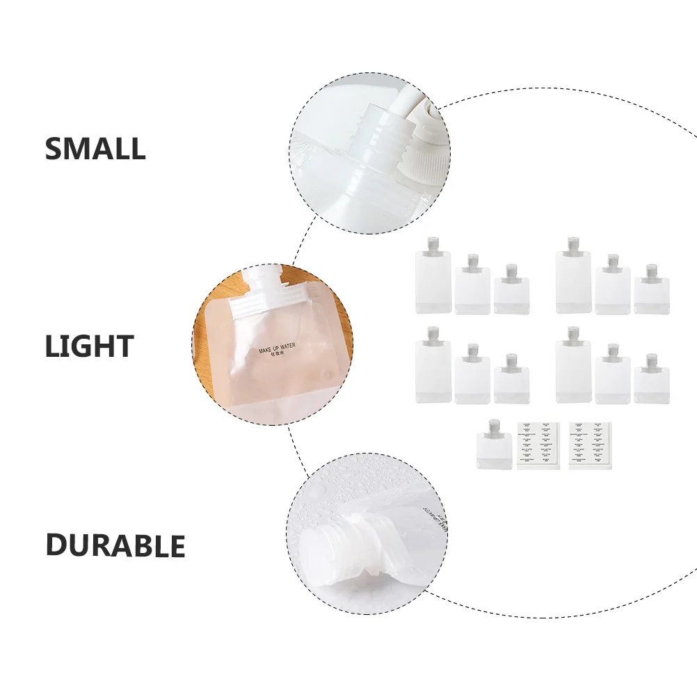 1Set Sub-Packing Bags Lightweight Space-Saving Lotion Dispensing Pouch for Cream Moisturizer Travel Essential Empty